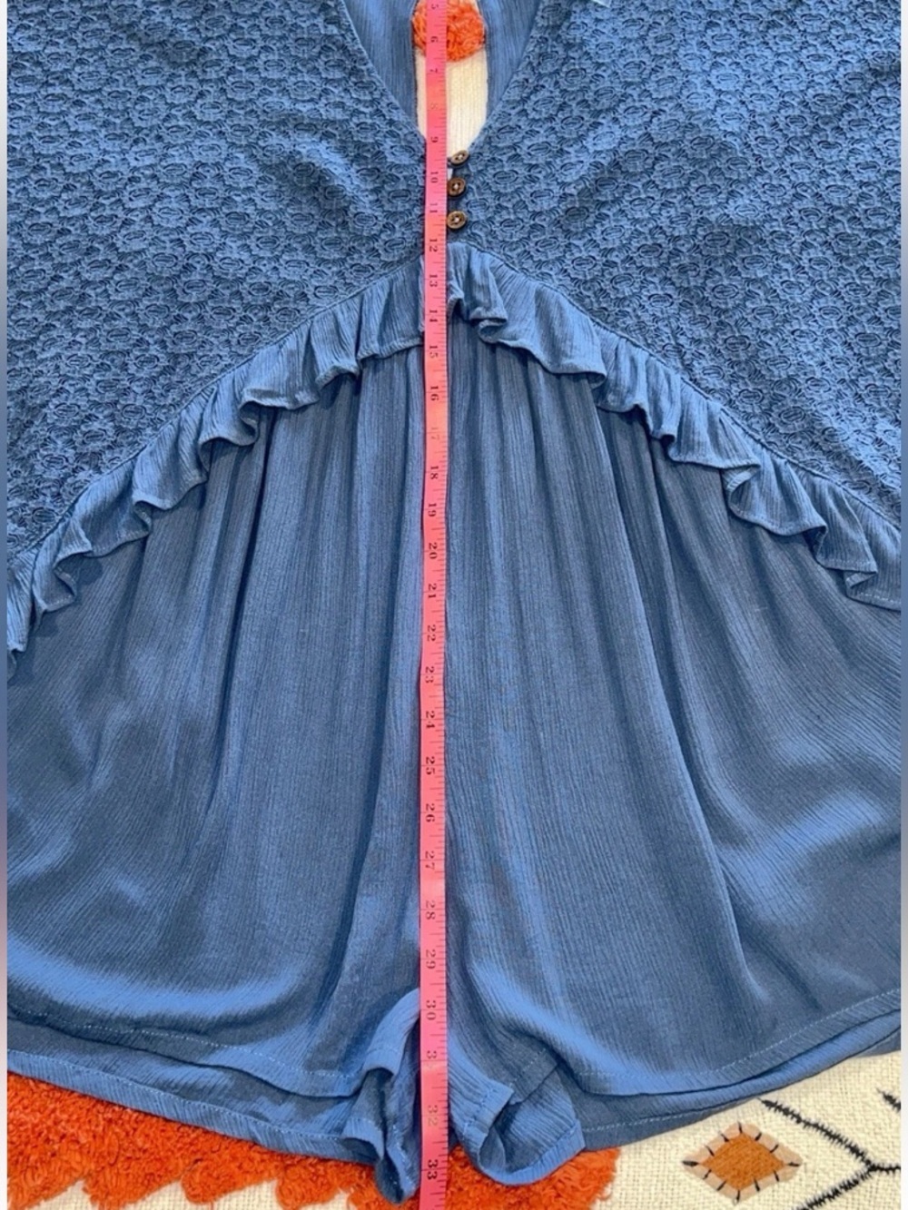 NEW Free People As You Are Romper XS Cornflower Blue Summer Boho - Picture 12 of 16